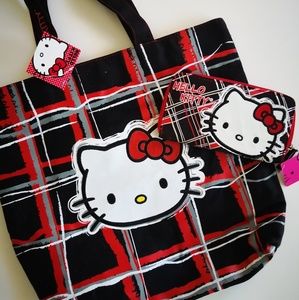 Hello Kitty tote with matching wallet